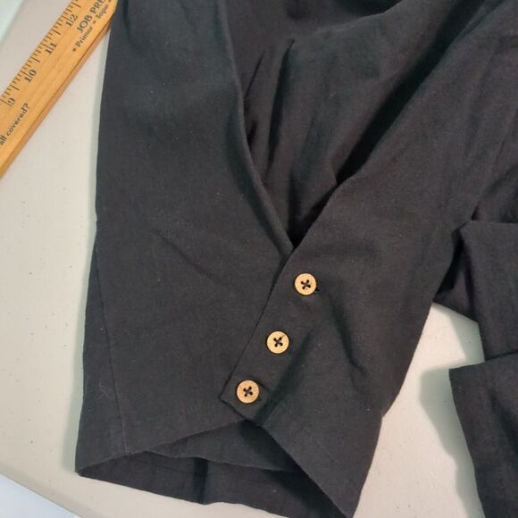 Free People Womens Black Paperbag Harem Wide Leg Drawstring Pants small - Picture 3 of 4